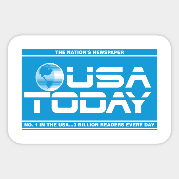 Back to the Future USA Today Logo Sticker by GraphicGibbon